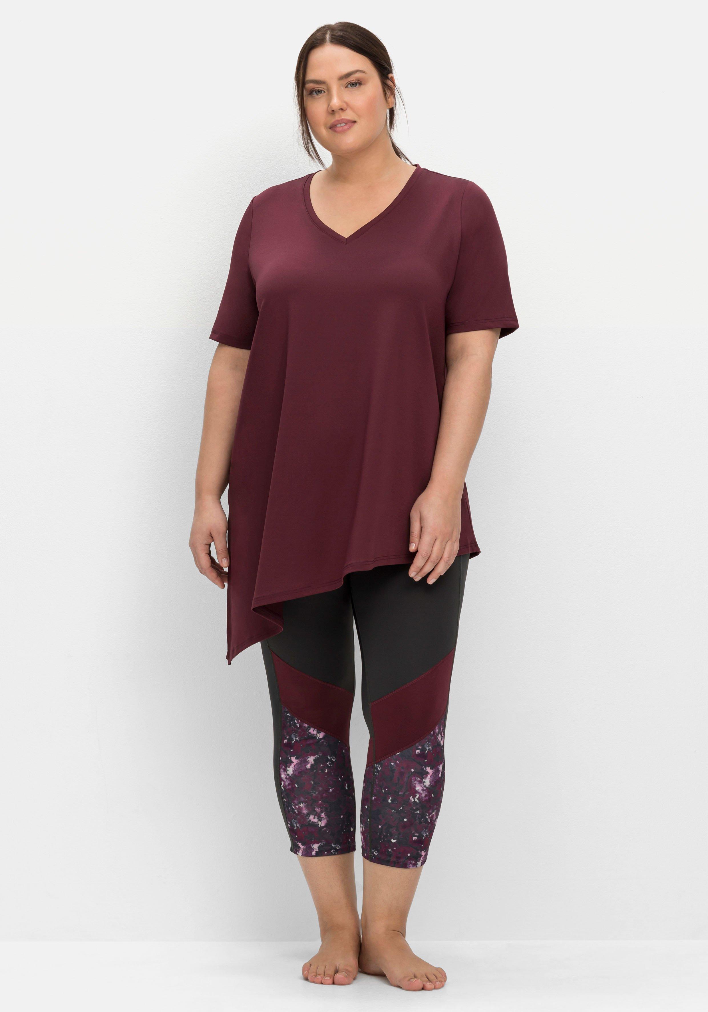 Funktionsshirt mit asymmetrischem Saum