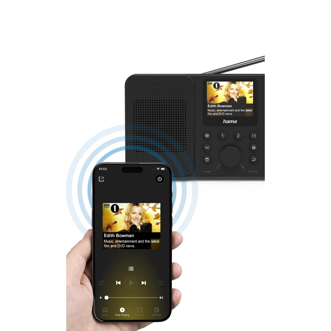 DIR10 Digital- und Internetradio mit DAB /UKW/FM Bluetooth Lautsprecher Speaker 2.4