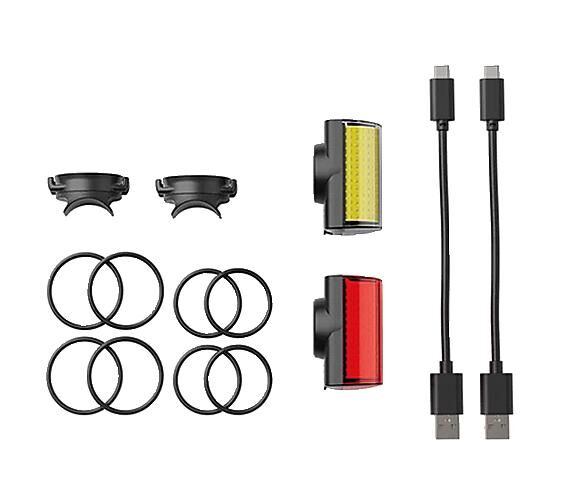 SHAPEHEART - PACK LAMPE AVANT ET ARRIERE POUR VELO