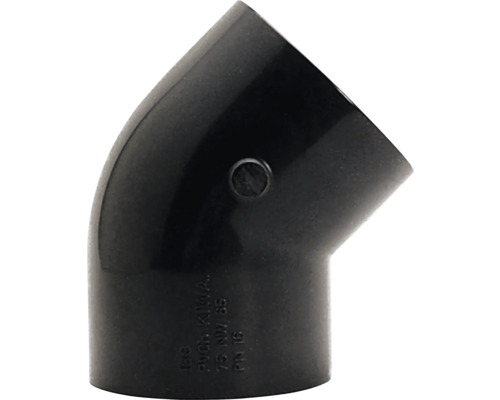 PVC hoek 45° 32mm grijs