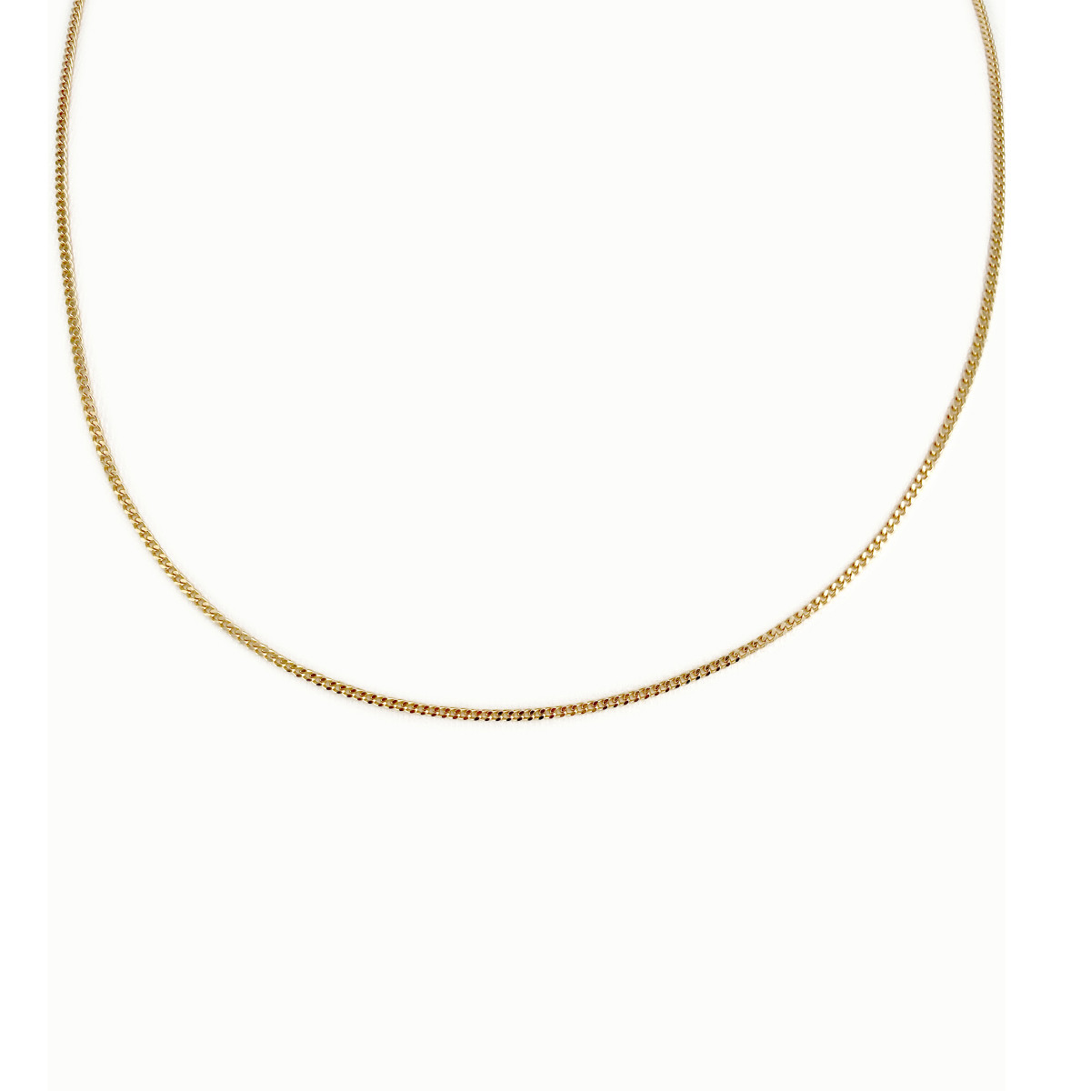 Chaine d'occasion or 750 jaune maille gourmette 45 cm