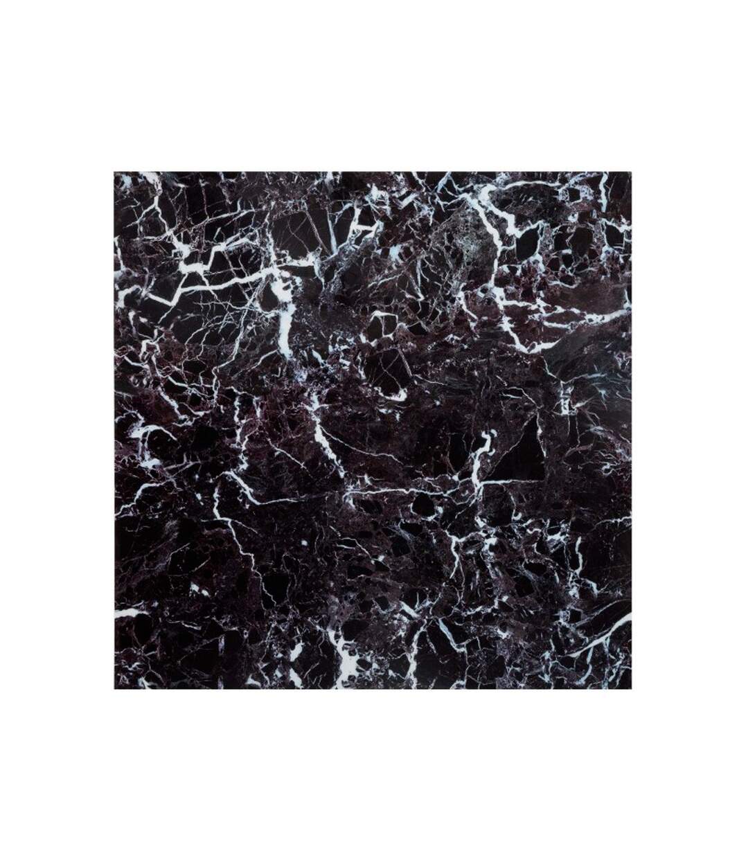 Lot de 2 Stickers Effet Marbre Plaque 30x30cm Noir