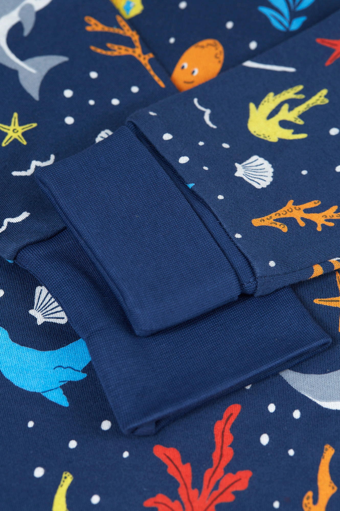 Schlafanzug RAINBOW SEA lang in navy
