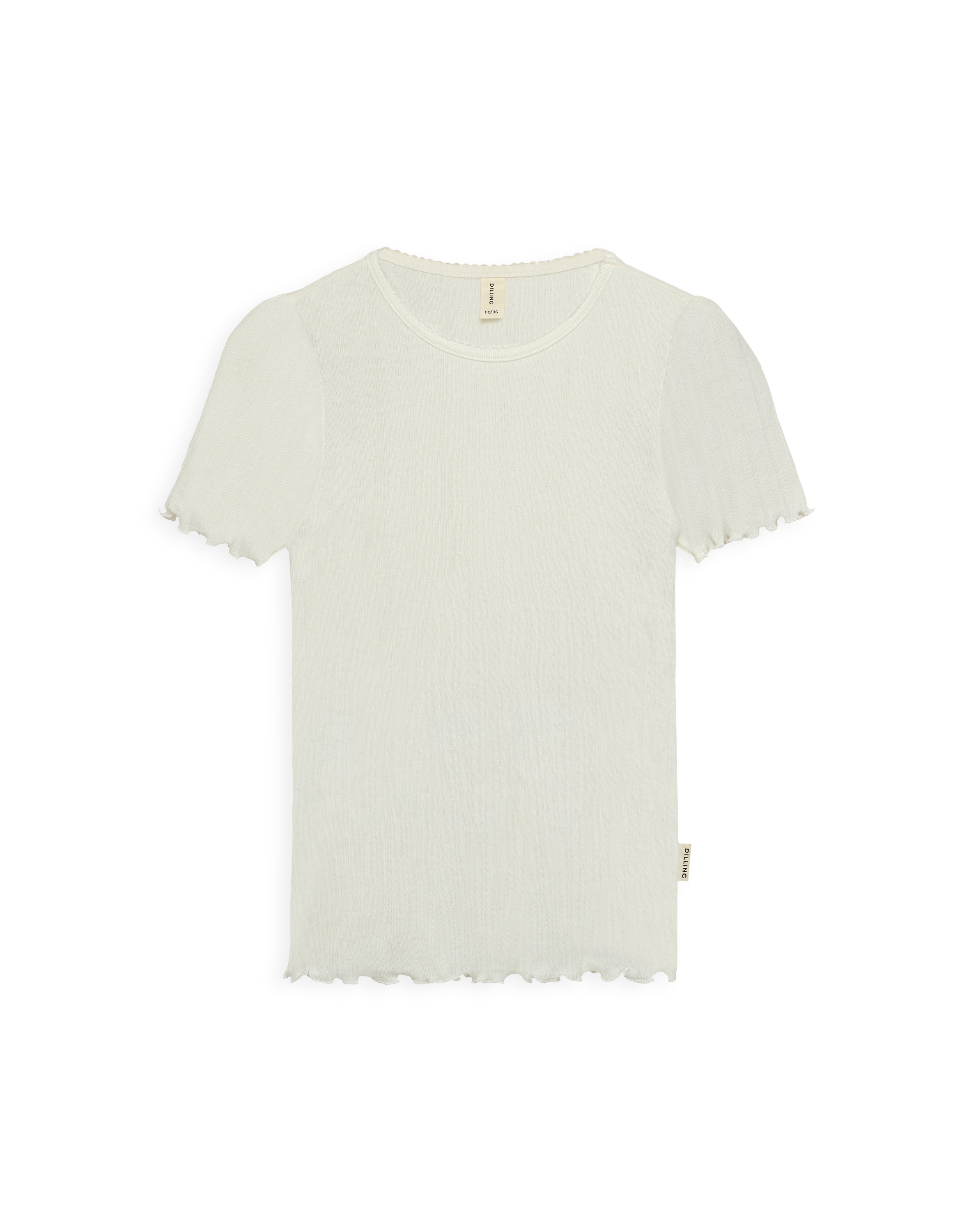 Pointelle T-shirt van katoen voor kinderen
