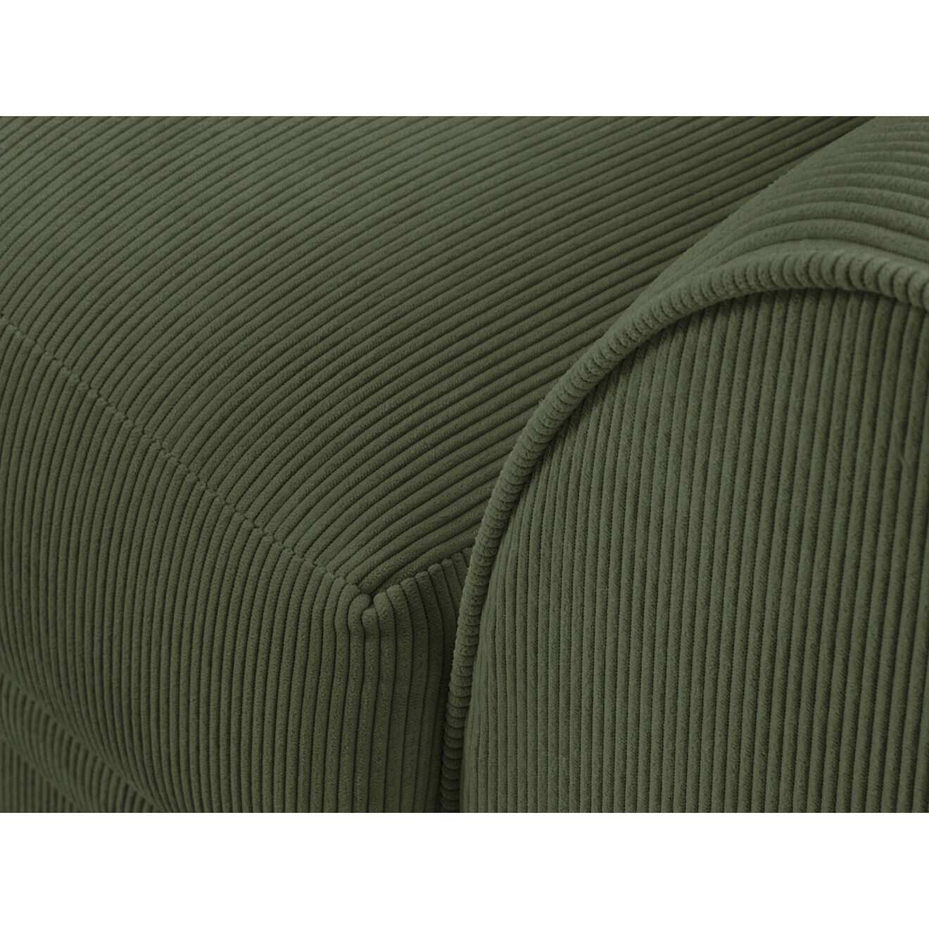 Mazzini Sofas Canapé d'angle Gauche Quince Velours côtelé 4 Places vert - 221x171x80 cm