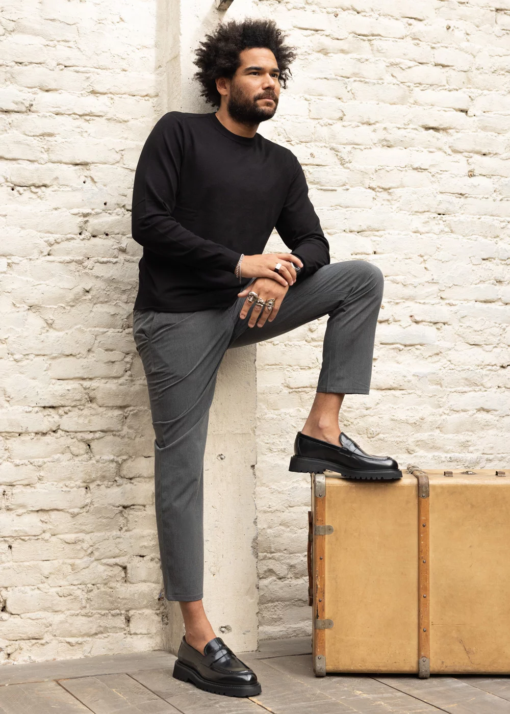 MOCASSIN TESEO CUIR NOIR