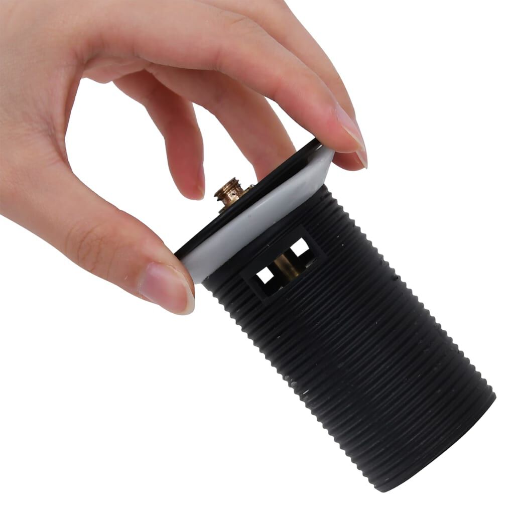 vidaXL Klik-Klak overloopstopper, zwart, 6,4x6,4x9,1 cm