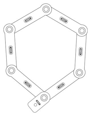ABUS Antivol UGRIP BORDO 5700 80cm avec sacoche Noir
