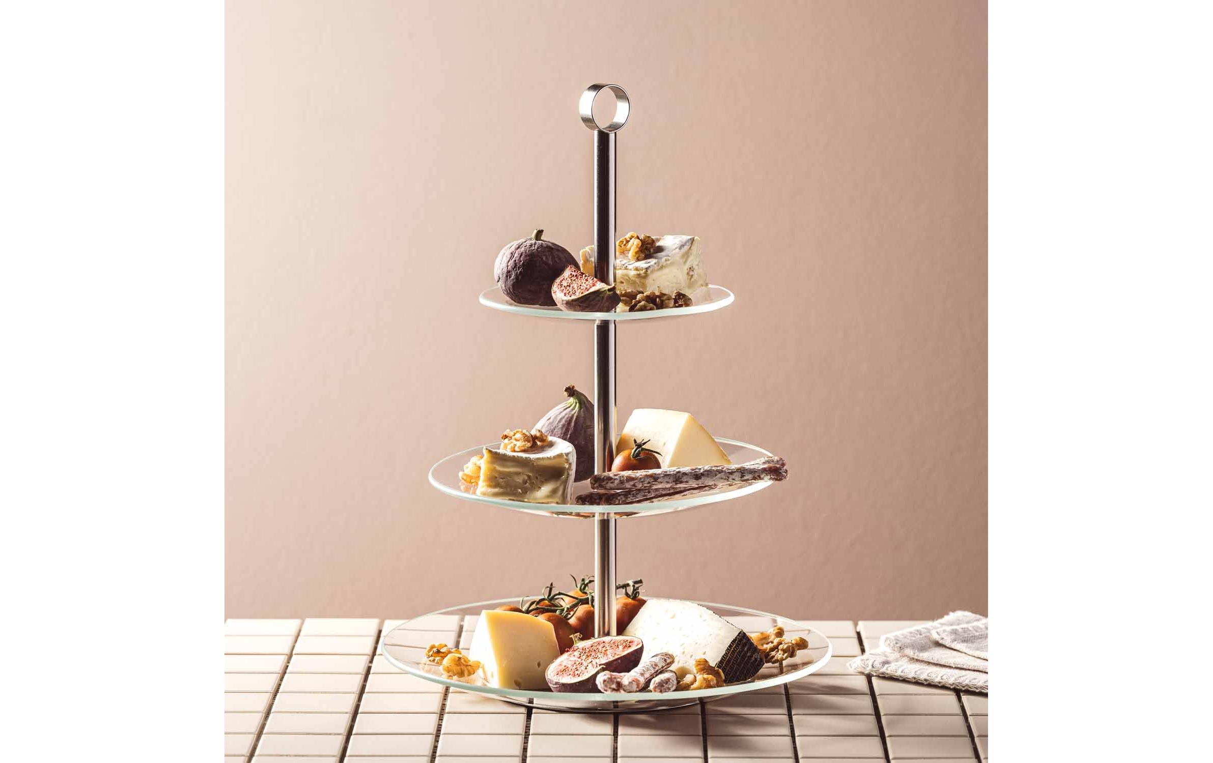 Etagere Cena 3-teilig, SilberTortenständer