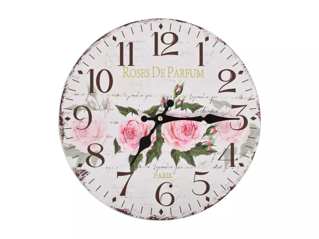 Horloge murale vintage Fleur 30 cm