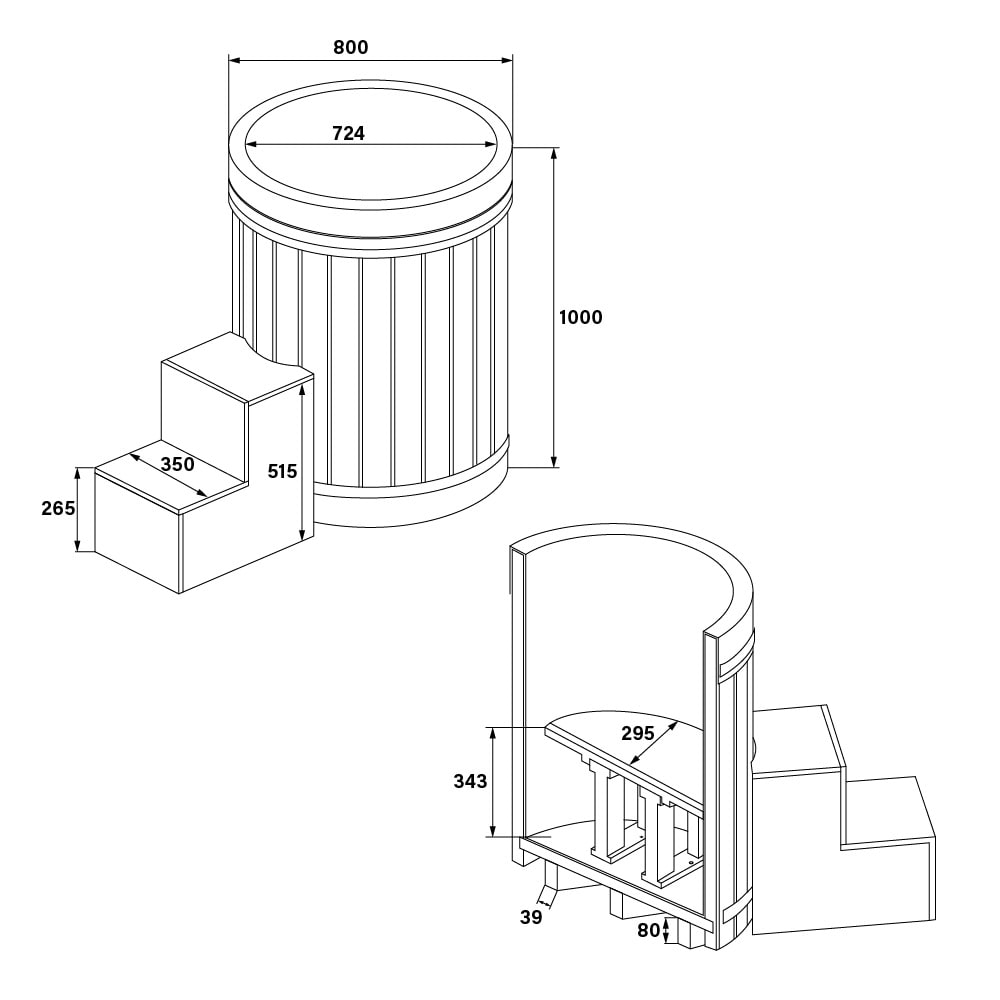 Home Deluxe Cold Tub / Badefass ARUM