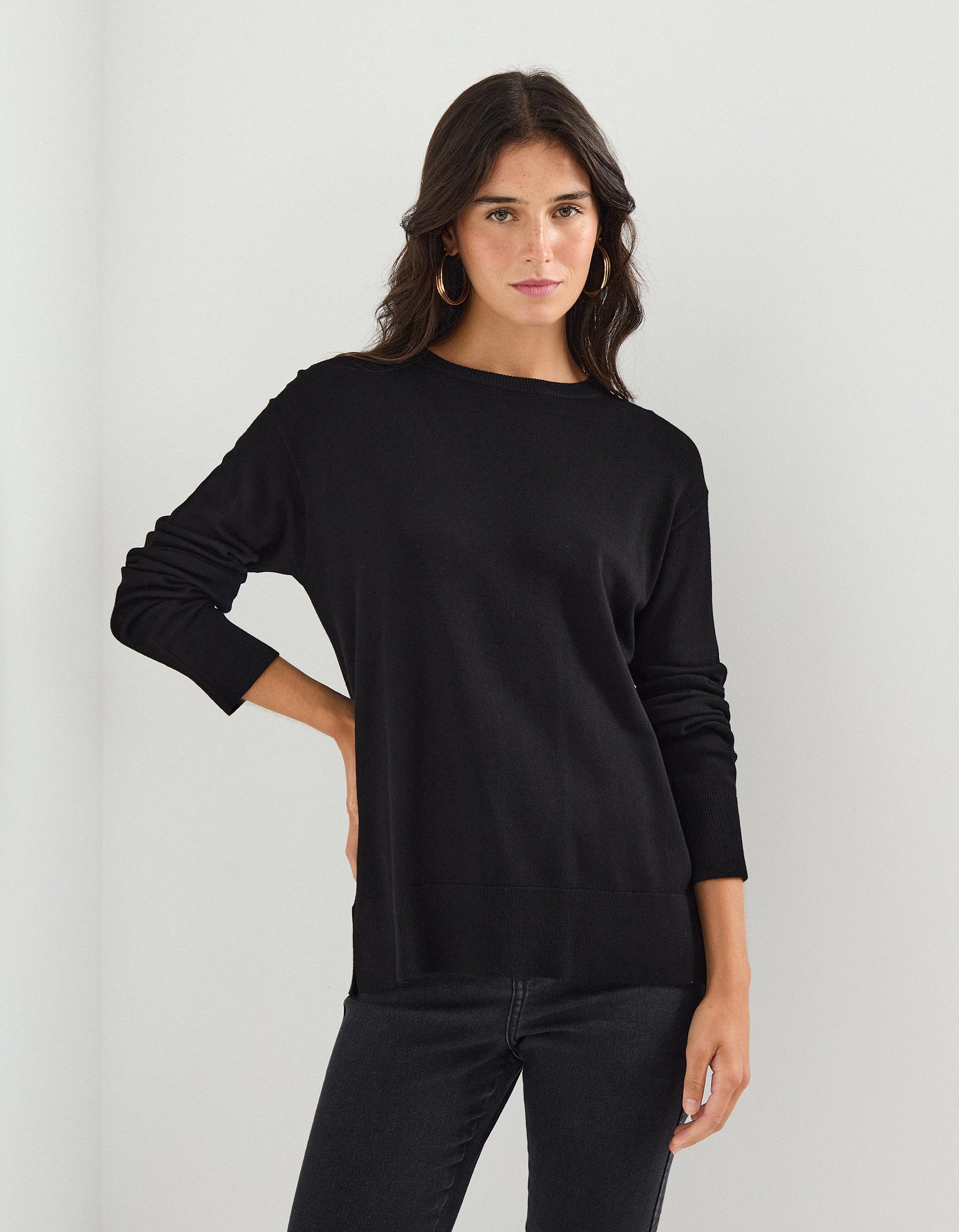 Camisola de Malha, Mulher, Preto