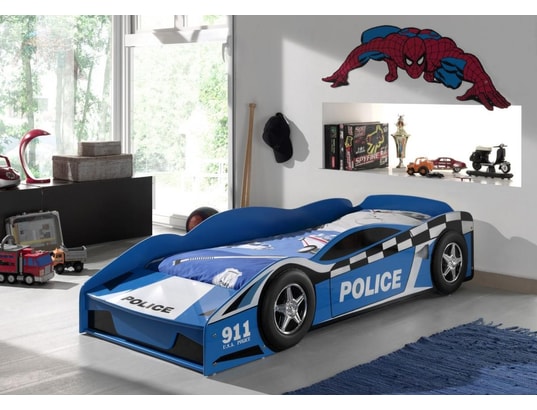 VIPACK - Lit évolutif Funbeds lit junior voiture de police + matelas