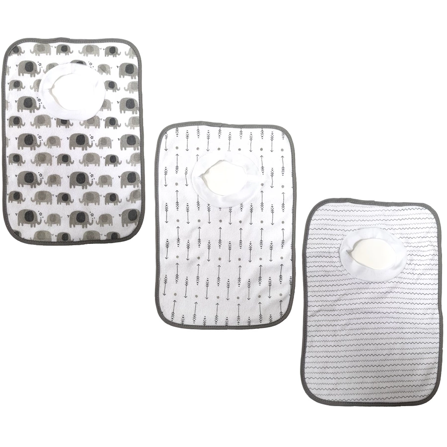 HÜTTE & CO Schlupflätzchen 3er-Pack ElefantPfeileRillen