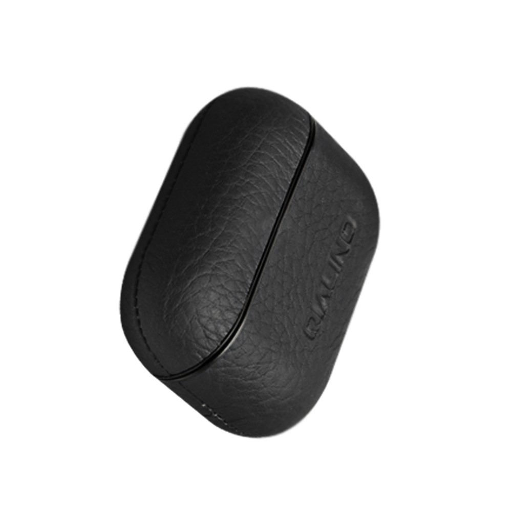 AirPods Pro Echtleder Tasche Schutzhülle Abdeckung - Schwarz