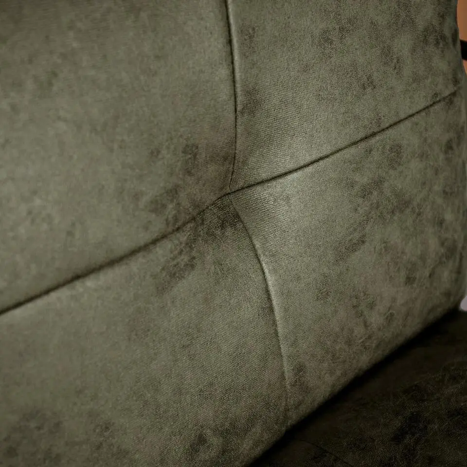 Industriële fauteuil Hailey groen ecoleder - Leder - Groen