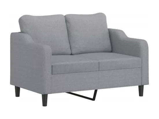 Ensemble de canapés 3 pièces avec coussins Gris clair Tissu