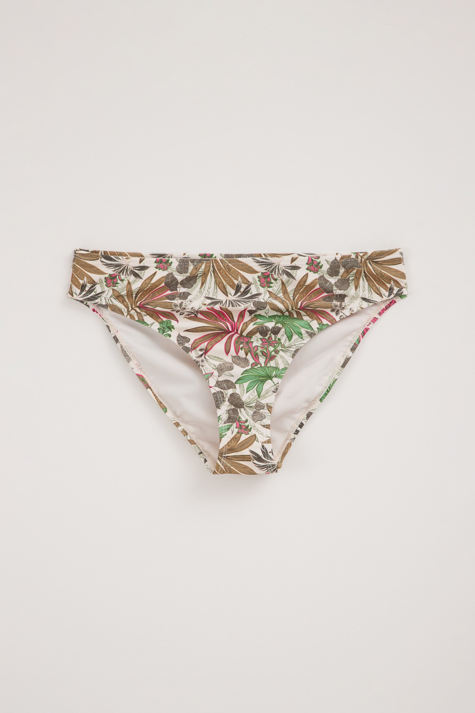 mid rise bikinibroekje met dessin WE Fashion Beige