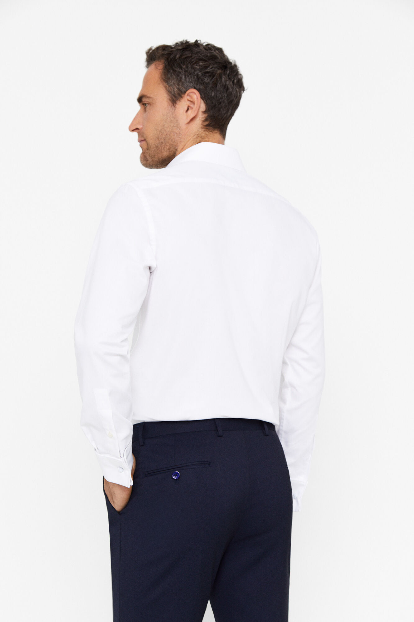 Camisa clássica com abotoaduras - Branca