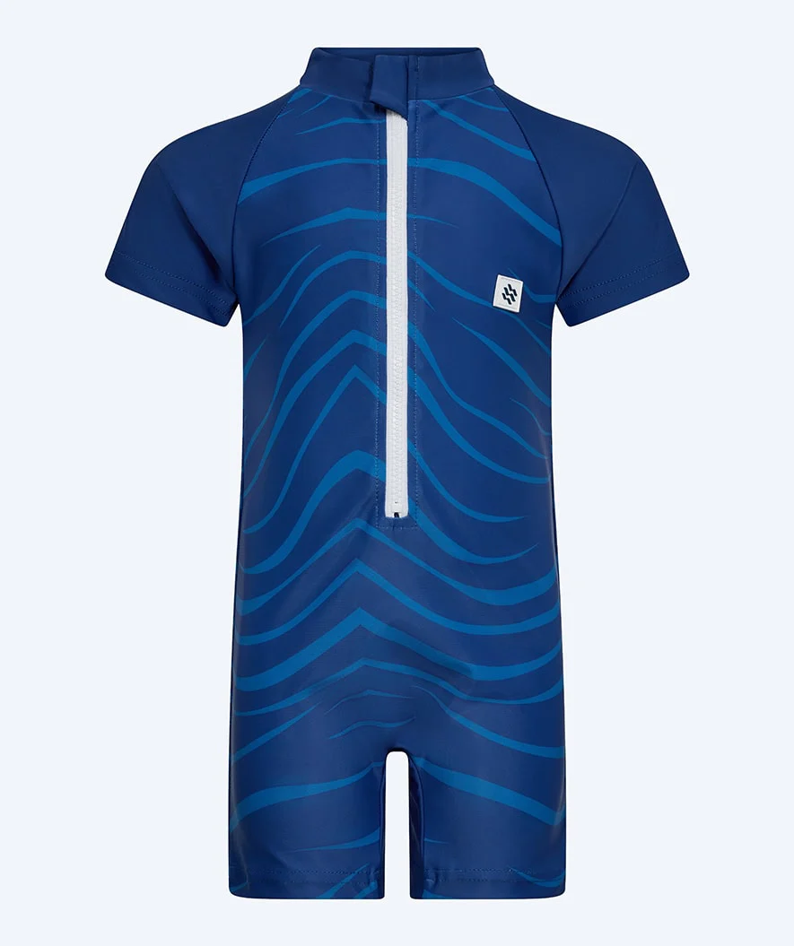 Watery UV-dragt til børn - Fjord Kortærmet Rashguard - Mørkeblå