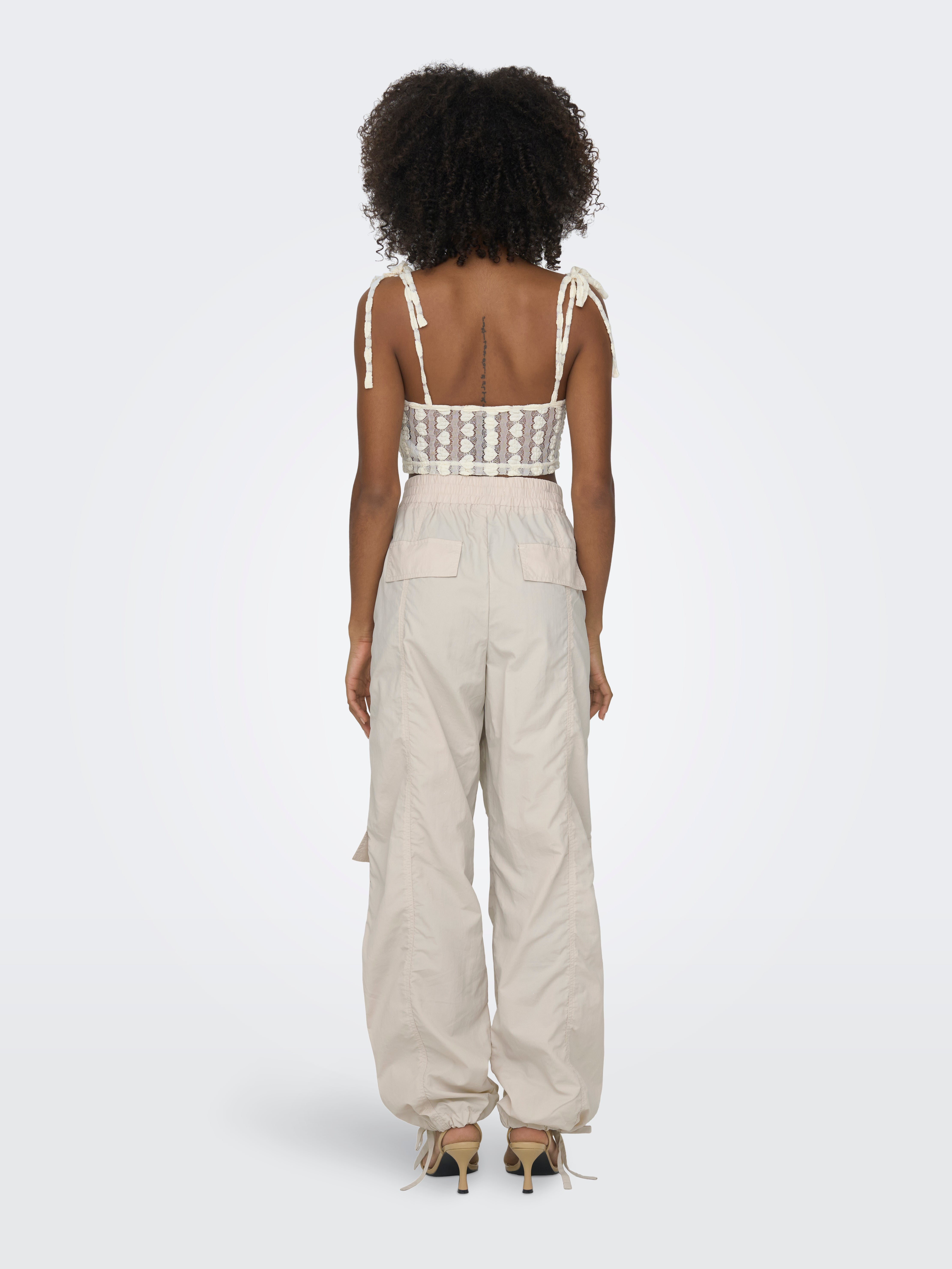 NEOENIELCA Mittlere Taille Gerade geschnitten Cargo-Hose Pumice Stone