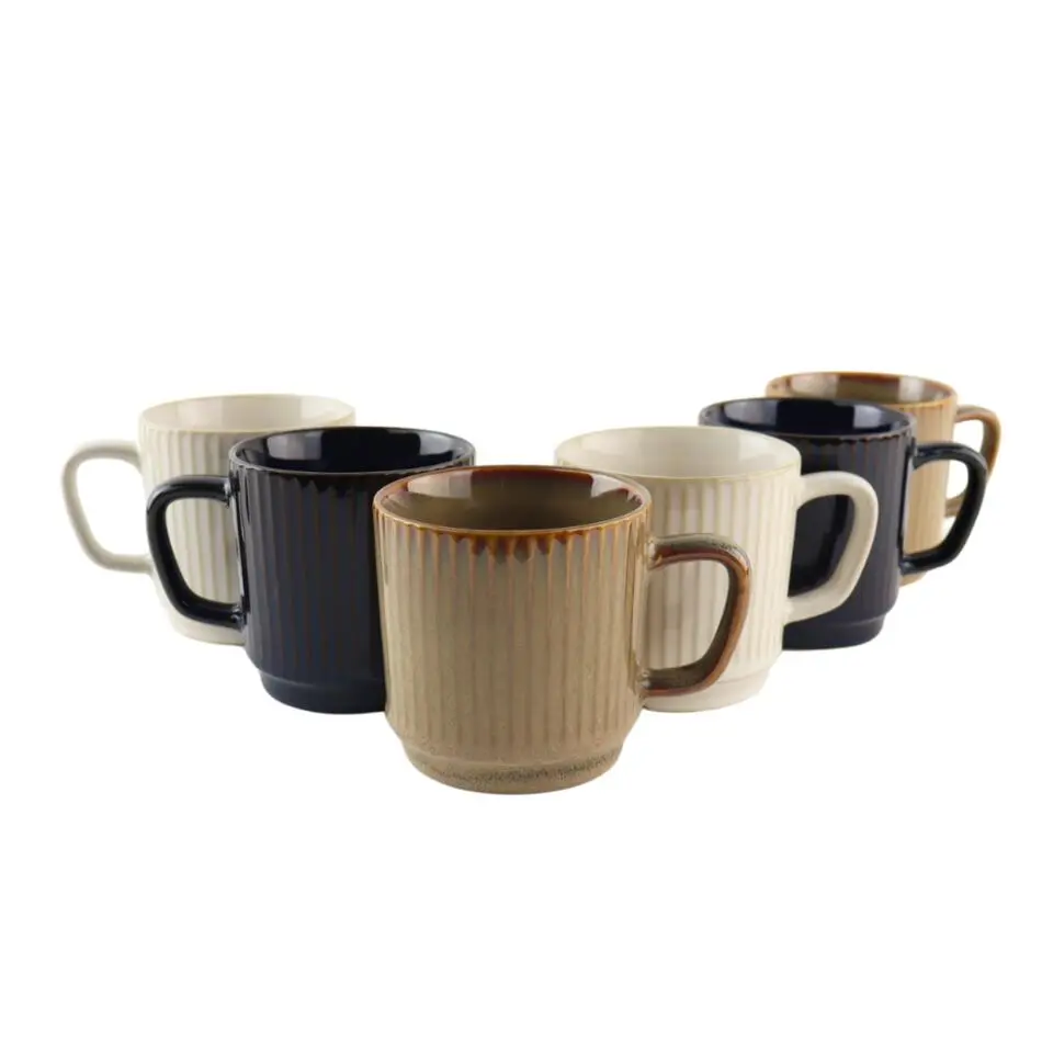 OTIX Koffiekopjes 6 Stuks 270 ml Div. Kleuren Keramiek