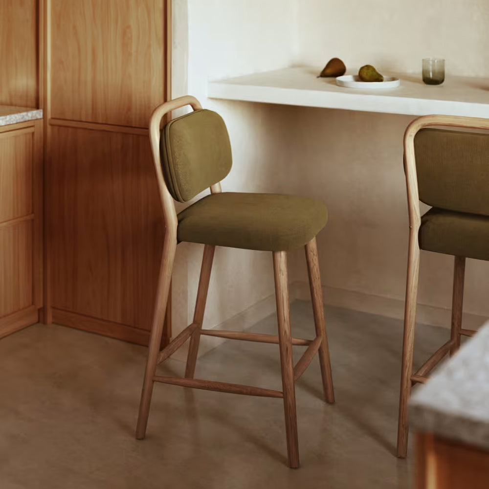 Kave Home Helda Barkruk - Groen
