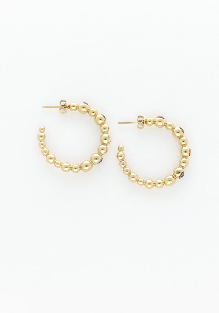 NOTRE-V gouden notre-v oorbellen earring stone multi