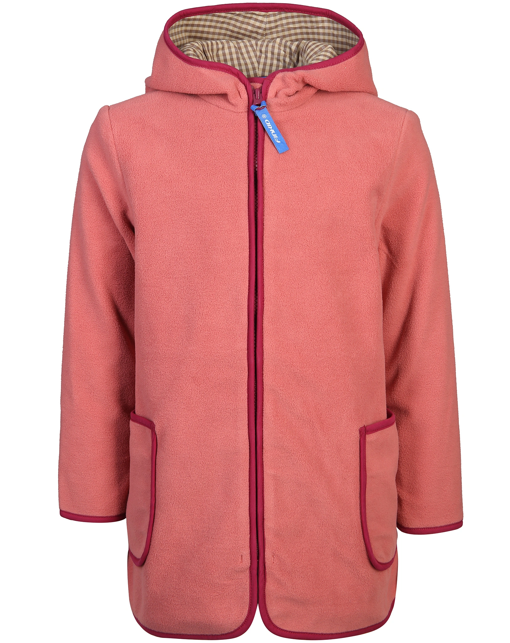 Fleecejacke LAULU lang in rose/beet red