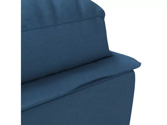 Prolenta Premium - Chaise longue avec coussins bleu tissu