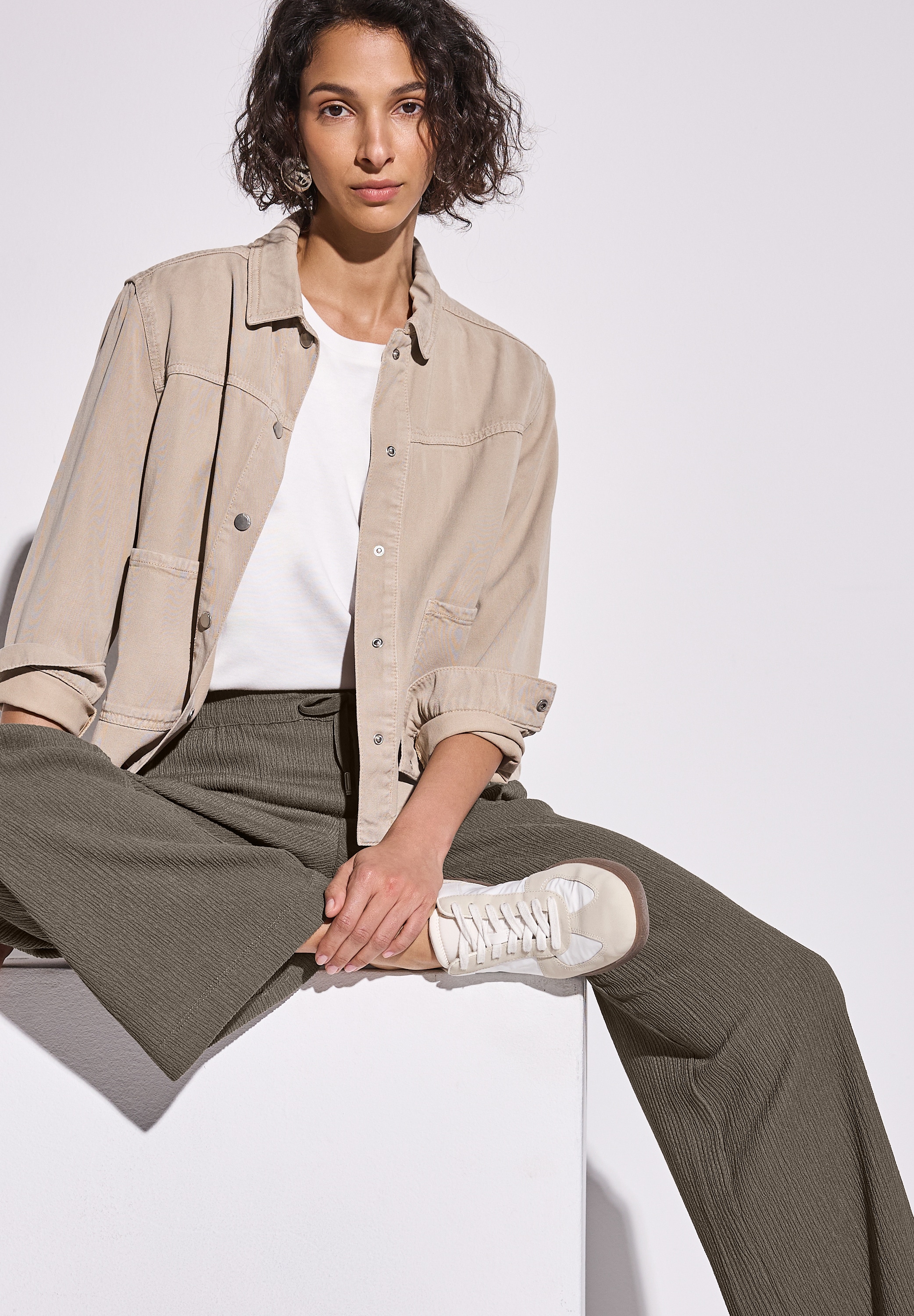 STREET ONE Stoffhose  Sommerhose mit Struktur