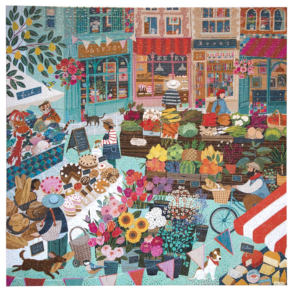 eeBoo - Puslespil 1000 brk - English Green Market