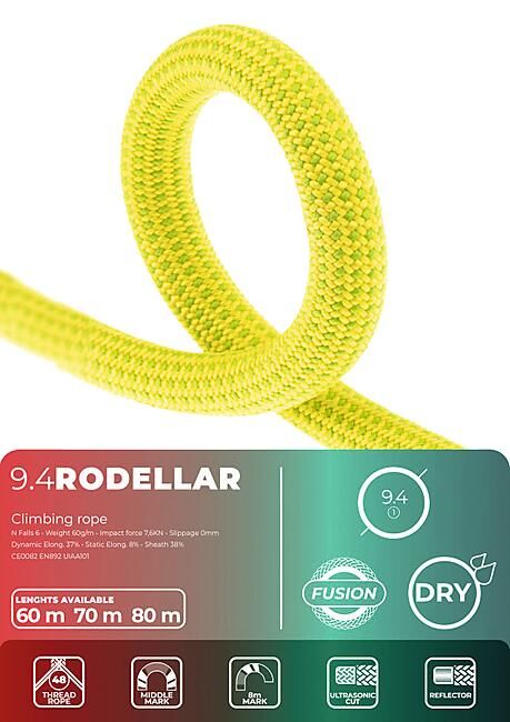 FIXE - CORDE ESCALADE RODELLAR DRY 9-4