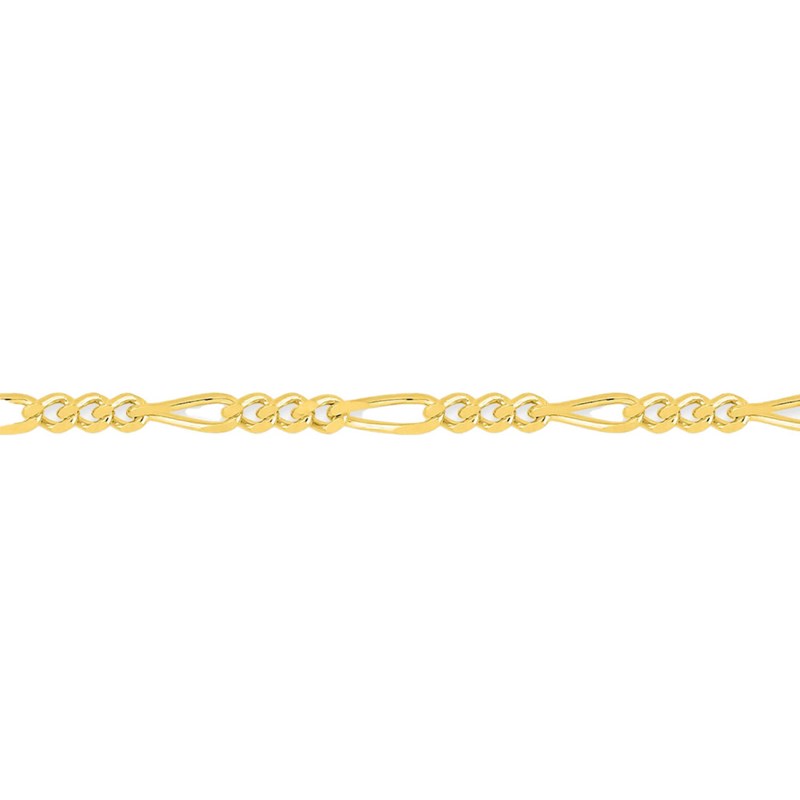Bracelet Mixte 18 cm - Cheval Alterné - Or 18 Carats - Largeur 1.4 mm