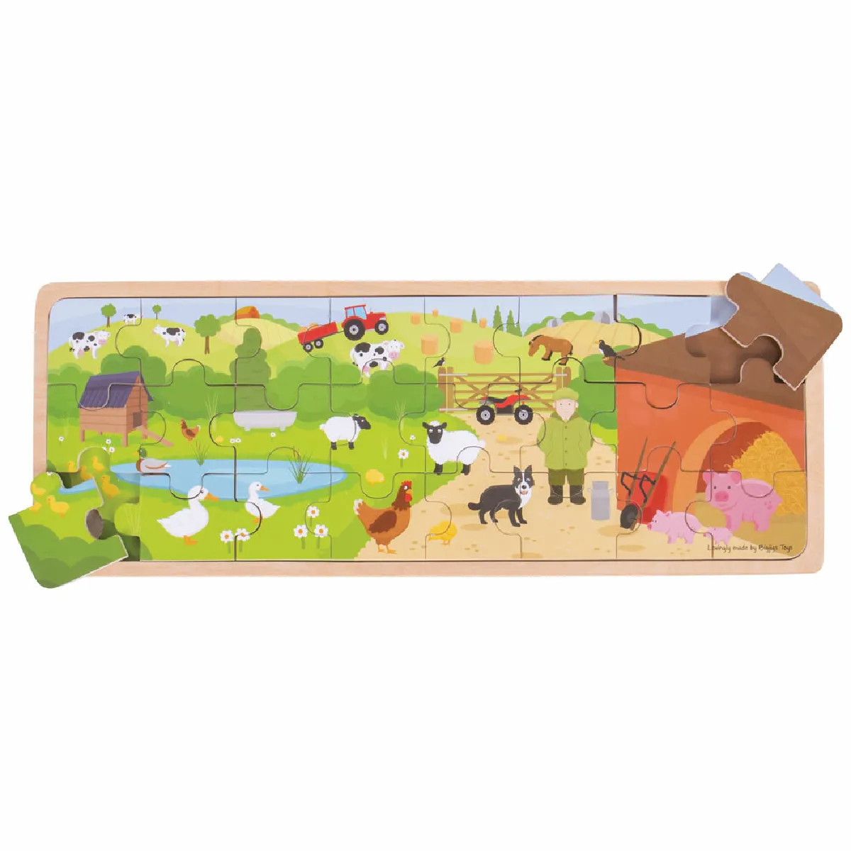 Bigjigs Toys Puzzle Ferme en Bois