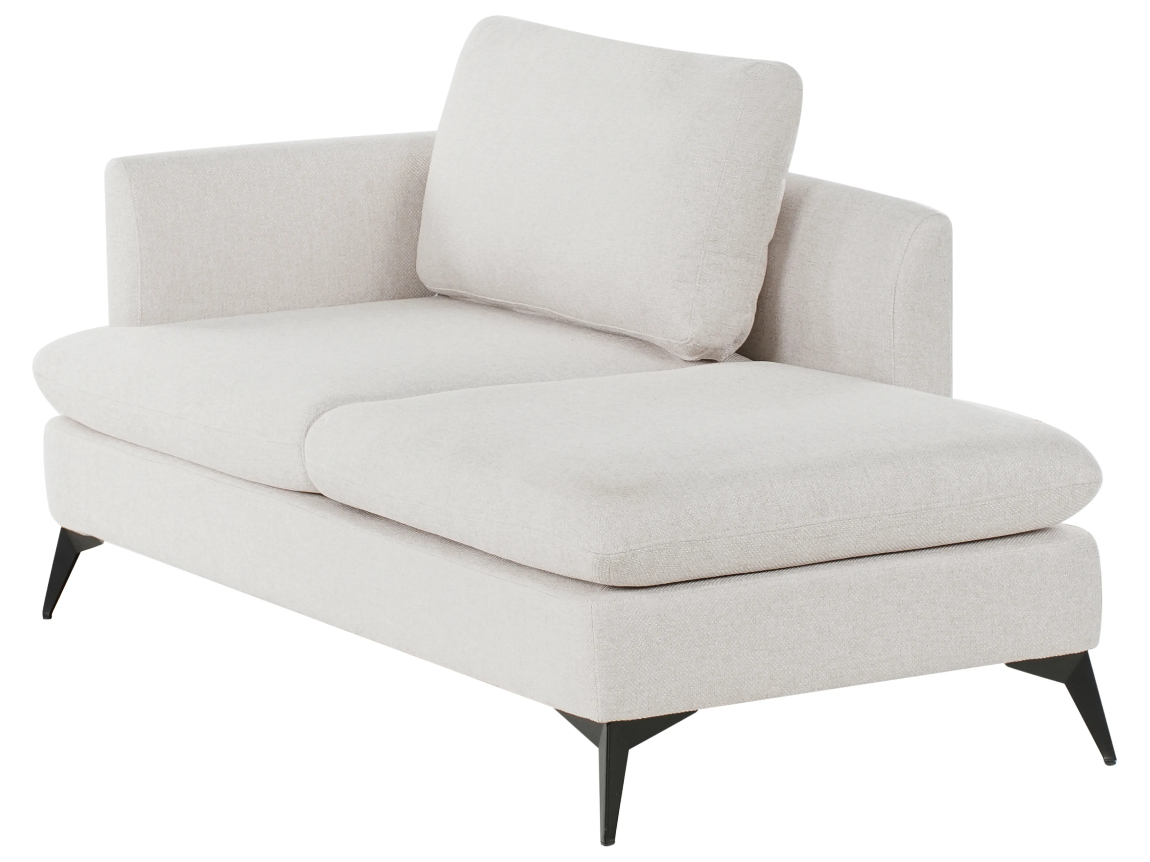 Linkszijdige chaise longue SIEVOZ Stof Lichtbeige