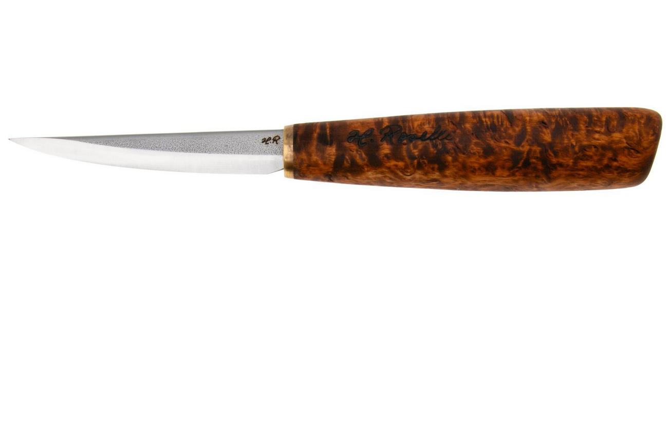 Roselli Carving knife RIR112 Carbon Steel, Curly birch, houtsnijmes
