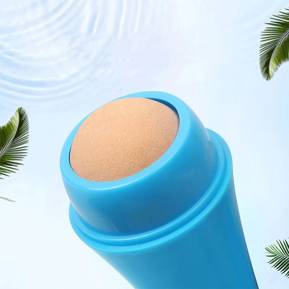 (Ø2cm) Ölabsorbierender Natur Vulkanstein Mattierender Anti-Oil Gesichts Roller