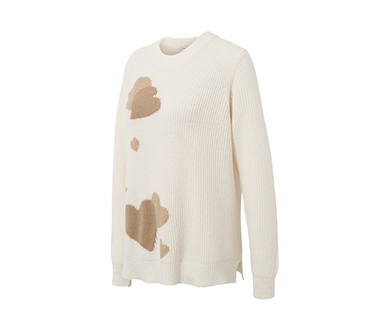 Strickpullover mit Herz-Jacquard