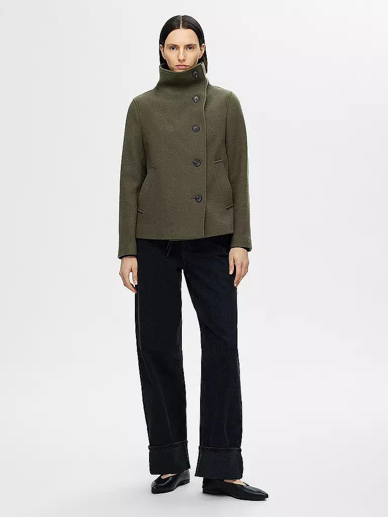 SELECTED FEMME Wolljacke SLFZOE olive