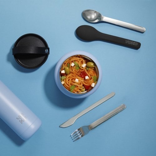 Set de couvert inox avec boite silicone