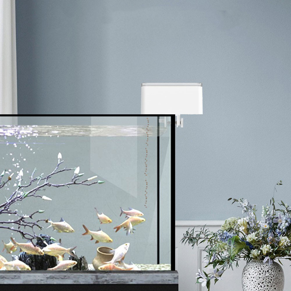 (70ml) Automatischer Fischfutter Spender Futterautomat Fish-Feeder für Aquarium (Batteriebetrieben) - Weiss