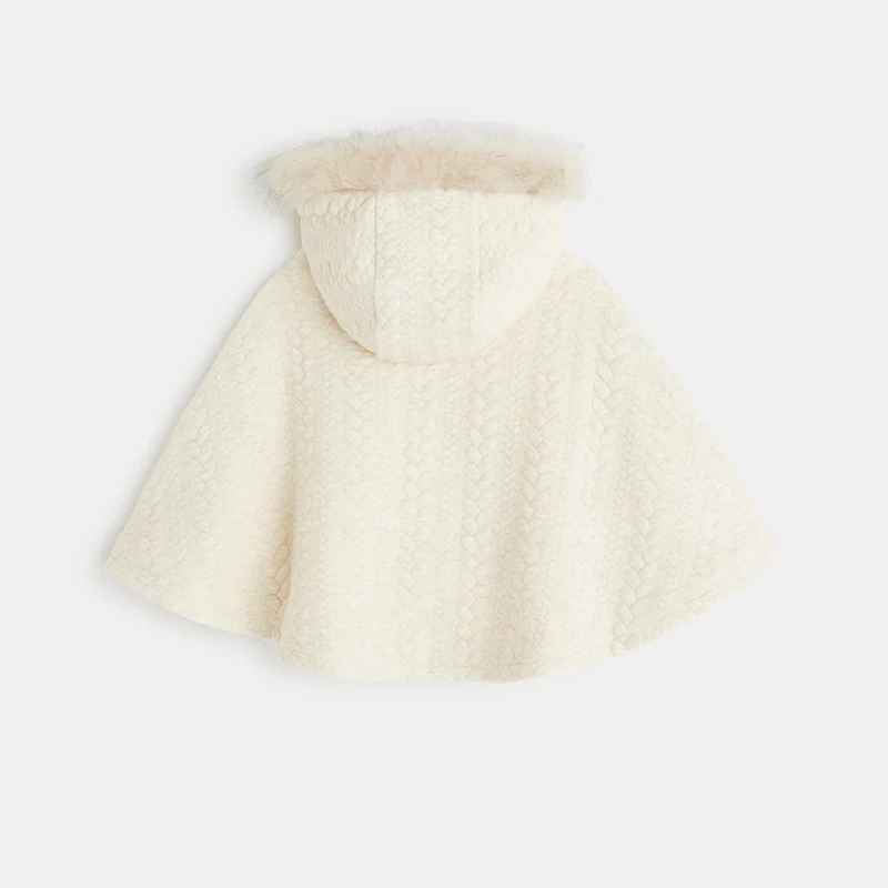 Manteau-pull à capuche fourré beige bébé fille Beige