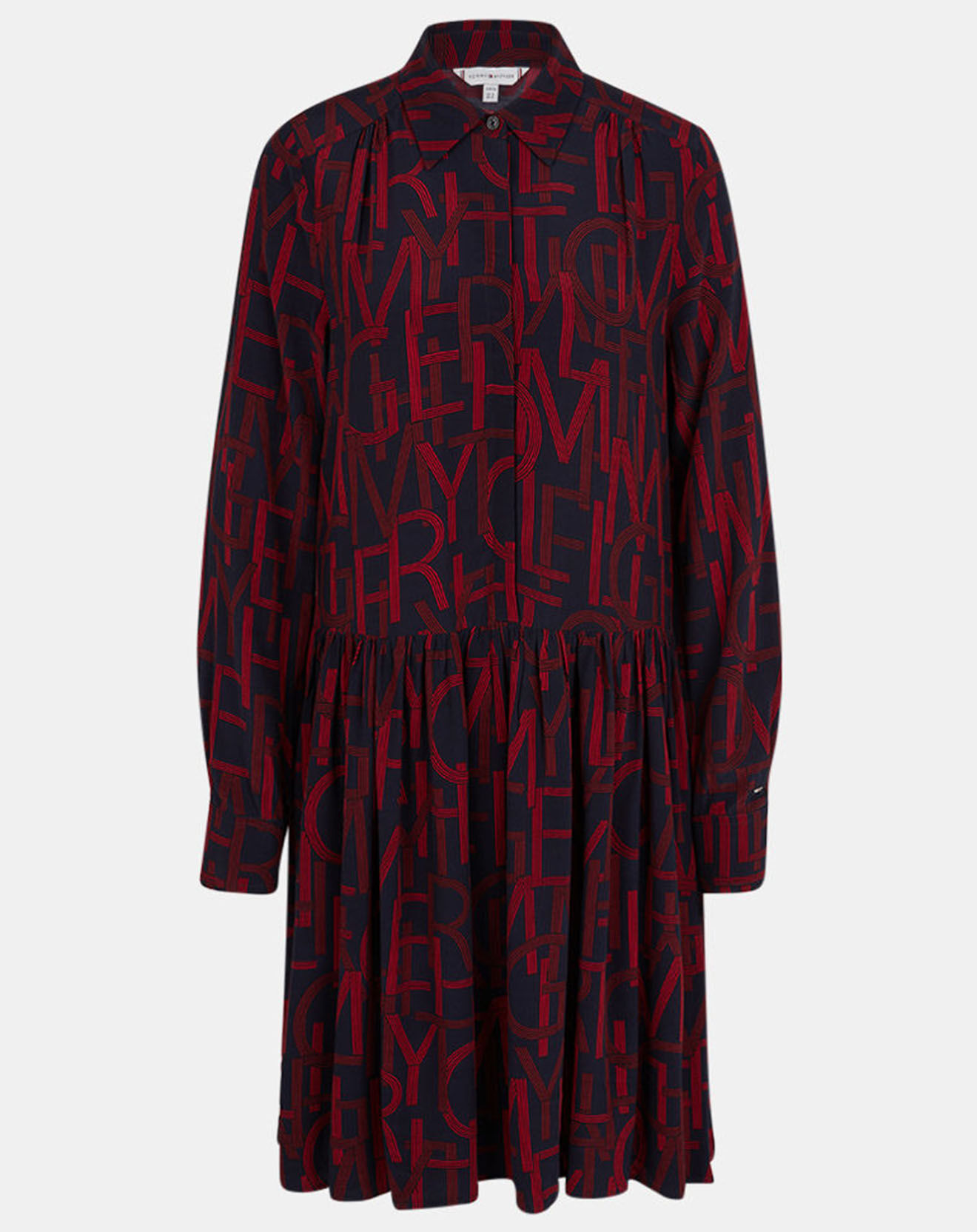 Tommy Hilfiger Robe Fluide imprimée rouge//bleu marine