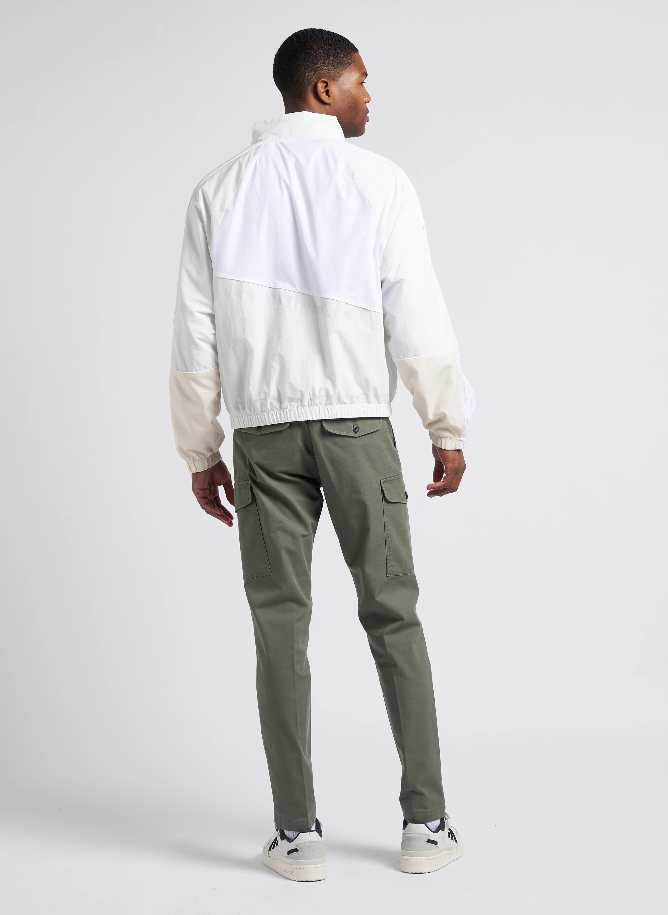 Pantalon slim en coton mélangé | Kaki