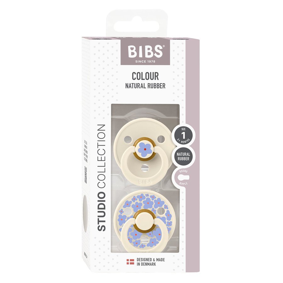 BIBS Pacifier Colour Latex Studio Collection Jasmine Ivory Mix Size 1