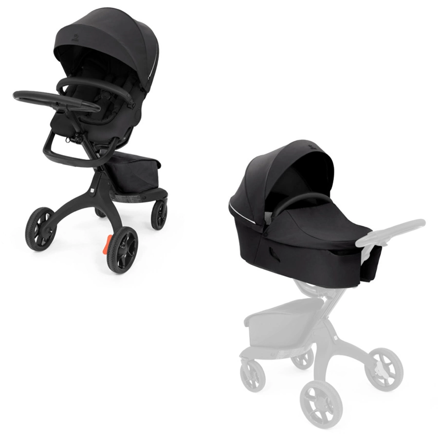 STOKKE® Kombikinderwagen Xplory® X inklusive Tragewanne Rich Black