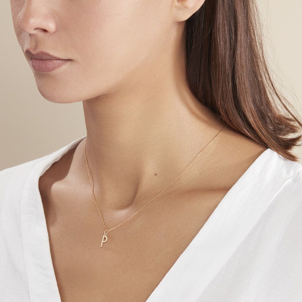 Pendentif Ionia Lettre Or Jaune