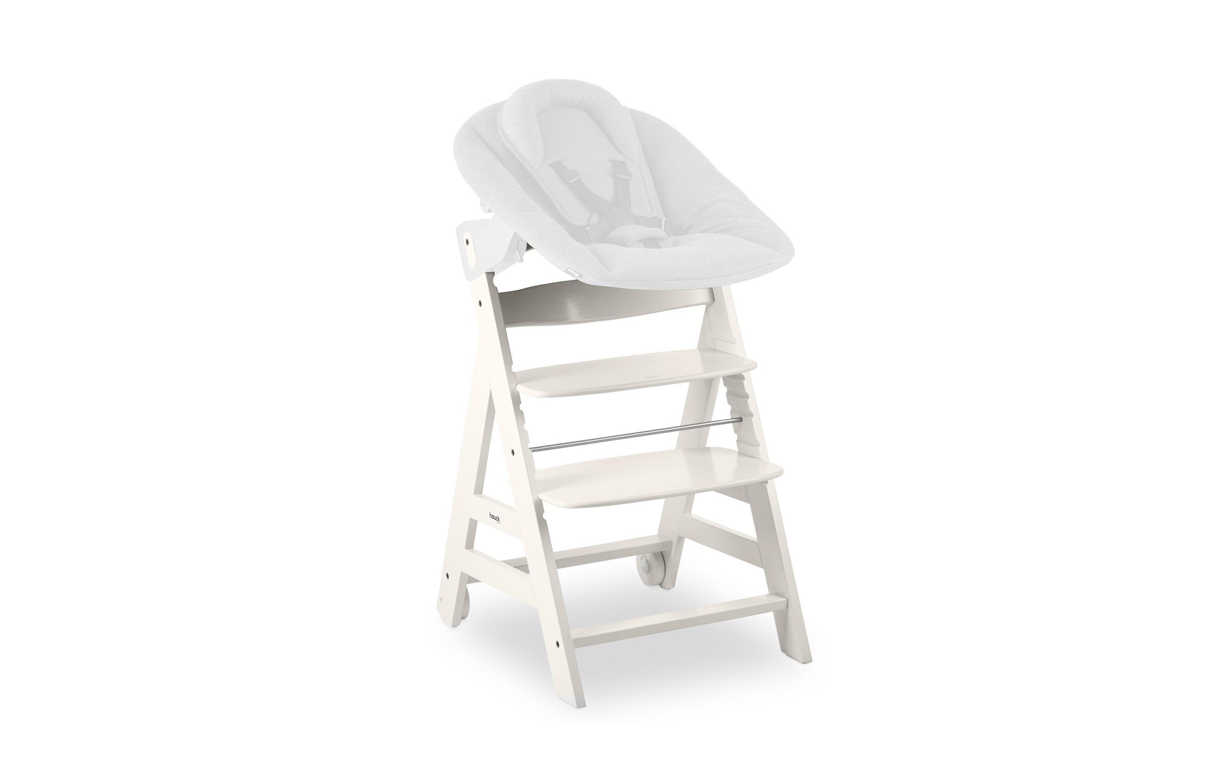 Treppenhochstuhl Beta+ White<br>Kippsicheres und mitwachsendes Holzhochstuhlset