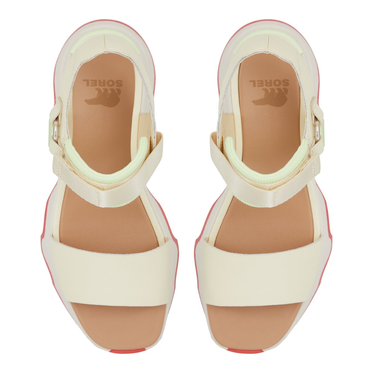 SOREL-Y-strap high-Sandales à brides sportives - Petit talon compensé - Autre Blanc